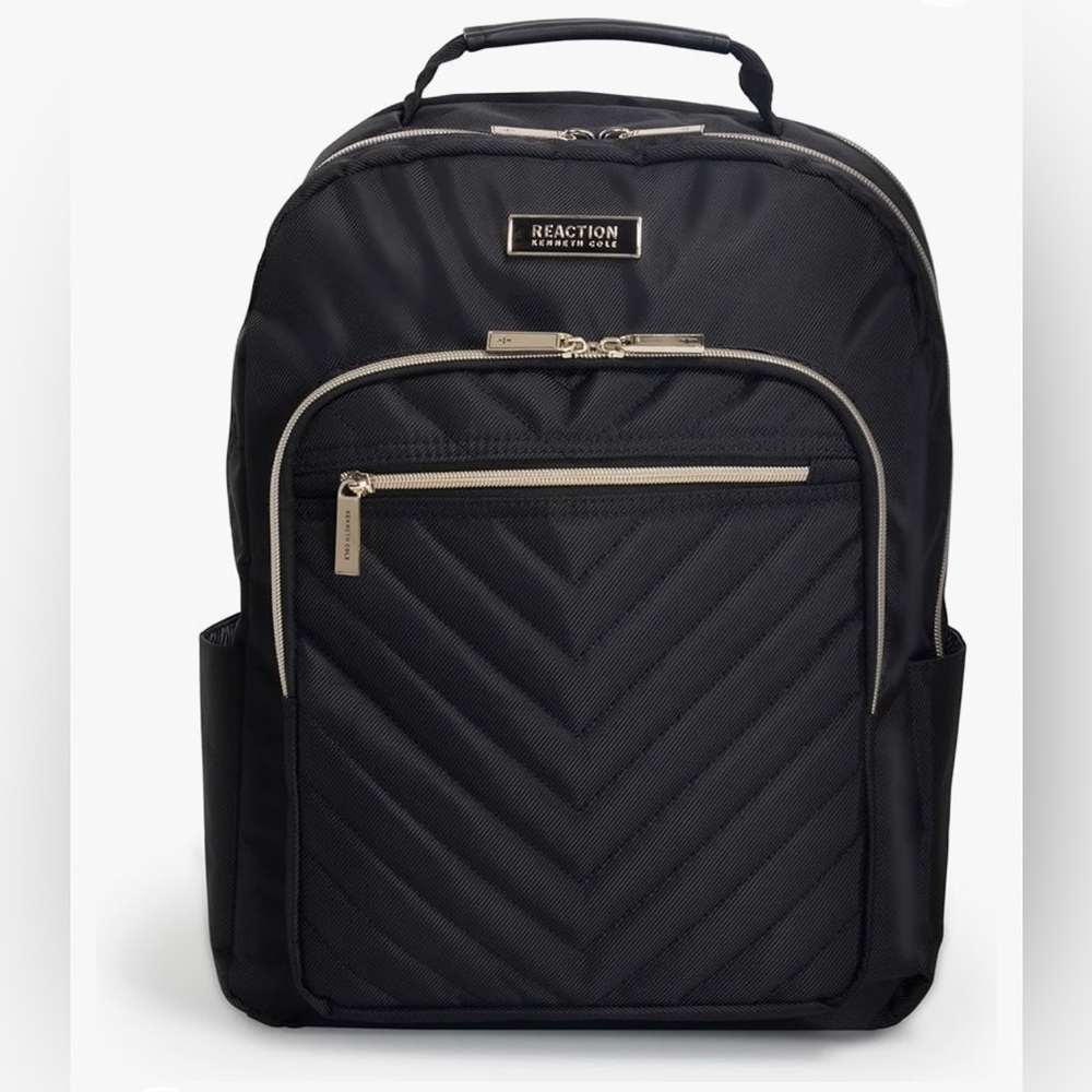KENNETH COLE Reaction Chelsea Chevron Quilted 15” Laptop Backpack Travel Office